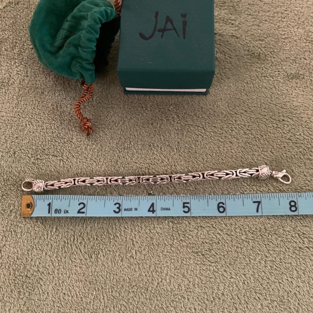 Byzantine bracelet by Jai jewelry. Sterling silver 925, fits 71/4 wrist.